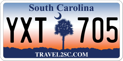 SC license plate YXT705