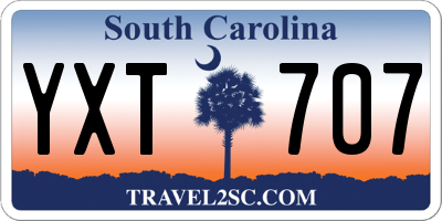 SC license plate YXT707
