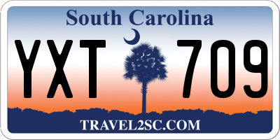 SC license plate YXT709
