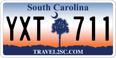 SC license plate YXT711