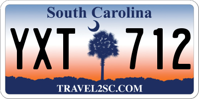 SC license plate YXT712