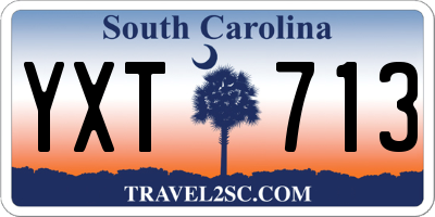 SC license plate YXT713
