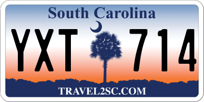 SC license plate YXT714