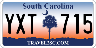SC license plate YXT715