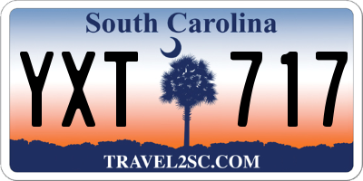 SC license plate YXT717