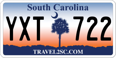 SC license plate YXT722