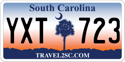 SC license plate YXT723