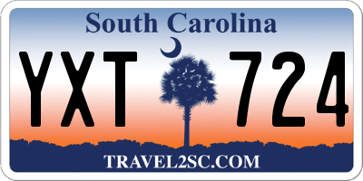 SC license plate YXT724