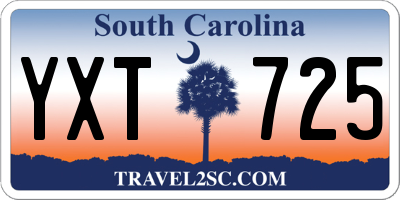 SC license plate YXT725