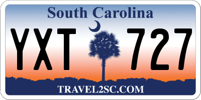 SC license plate YXT727