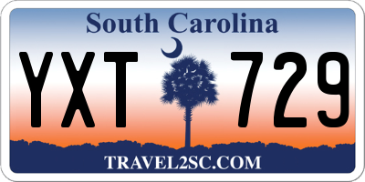 SC license plate YXT729