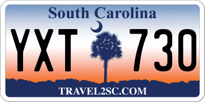 SC license plate YXT730