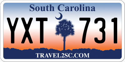 SC license plate YXT731
