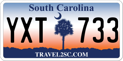 SC license plate YXT733