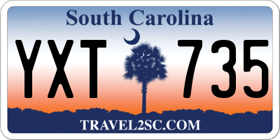 SC license plate YXT735