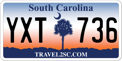 SC license plate YXT736