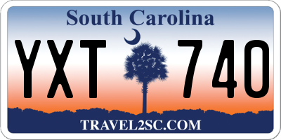 SC license plate YXT740