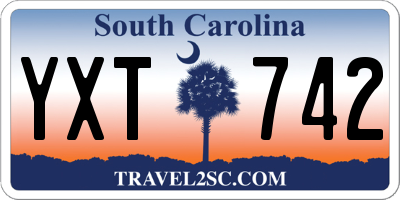 SC license plate YXT742