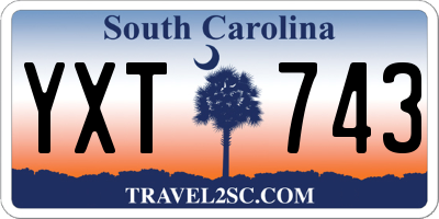 SC license plate YXT743