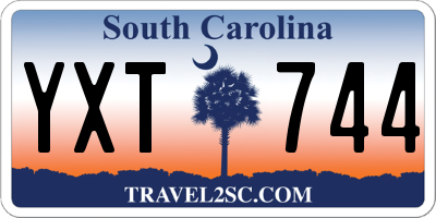 SC license plate YXT744