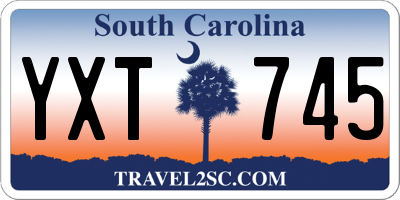 SC license plate YXT745