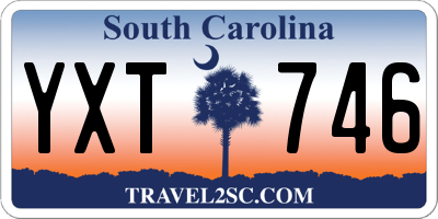 SC license plate YXT746