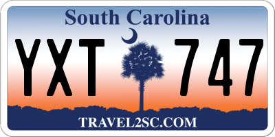 SC license plate YXT747