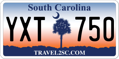 SC license plate YXT750