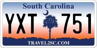 SC license plate YXT751