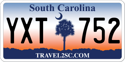SC license plate YXT752