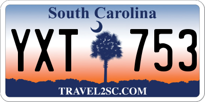 SC license plate YXT753