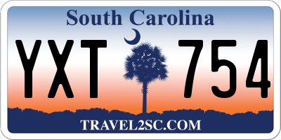 SC license plate YXT754