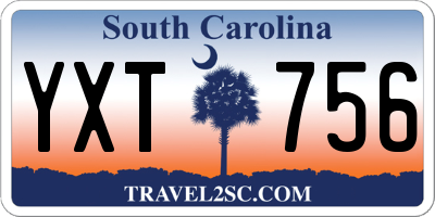 SC license plate YXT756