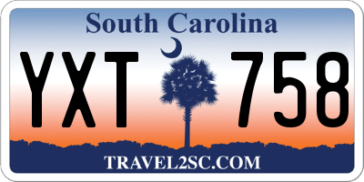 SC license plate YXT758