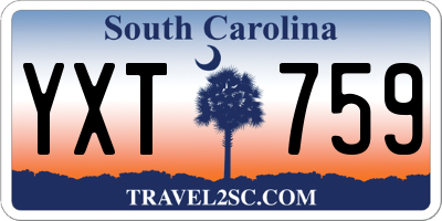 SC license plate YXT759