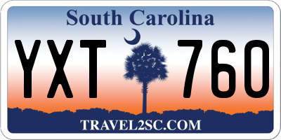 SC license plate YXT760