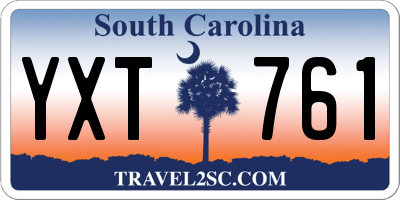 SC license plate YXT761