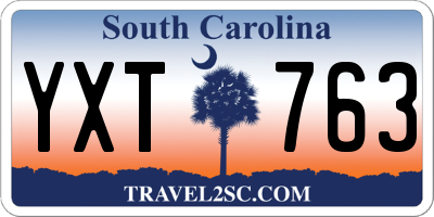 SC license plate YXT763