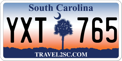 SC license plate YXT765