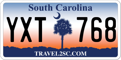SC license plate YXT768