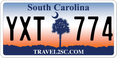 SC license plate YXT774