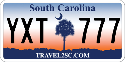 SC license plate YXT777