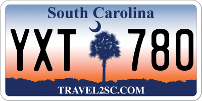 SC license plate YXT780