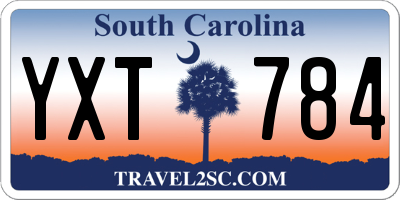 SC license plate YXT784