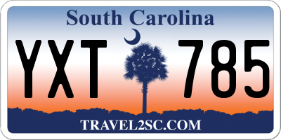 SC license plate YXT785