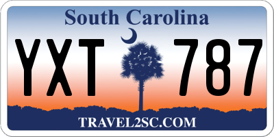 SC license plate YXT787