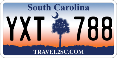 SC license plate YXT788
