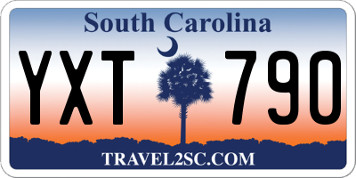 SC license plate YXT790