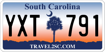 SC license plate YXT791
