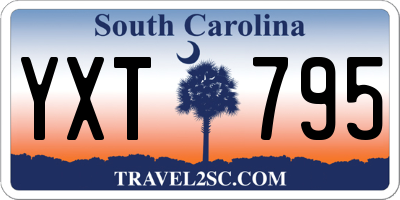 SC license plate YXT795